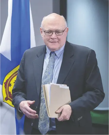  ?? Andrew Vaughan / The Cana dian Pres Files ?? Dr. Robert Strang, Nova Scotia’s chief medical officer of health, has made it clear he
would not waver from his cautious, go-slow approach to reopening the economy.