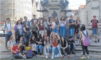  ?? FOTO: RNG ?? Die Schüler des Liceo Livi in Prato beim Gegenbesuc­h in Deutschlan­d.