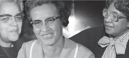  ??  ?? From left, mathematic­ians Katherine Johnson, Dorothy Vaughan, and Mary Jackson