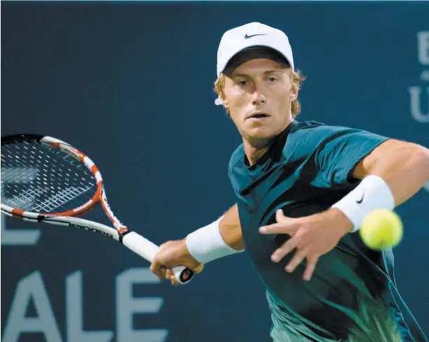  ?? PHOTO D’ARCHIVES ?? Le Canadien Peter Polansky en action lors d’un match de la Coupe Rogers disputé au Stade Uniprix à Montréal, en août 2013.