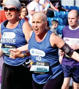  ??  ?? Battling on: Josie in the Brighton Marathon 10k in 2018