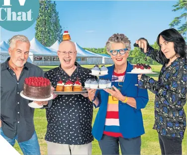  ??  ?? Paul Hollywood, Matt Lucas, Prue Leith and Noel Fielding have their cake and eat it