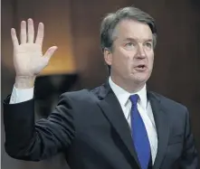  ?? AP ?? EXERCISING JUDGMENT: The treatment of Associate Justice Brett Kavanaugh during his Senate Judiciary Committee testimony may have boosted GOP candidates during the midterm elections.