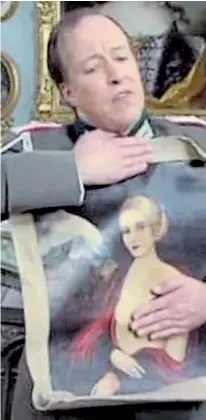  ??  ?? The Fallen Madonna painting in the hit BBC sitcom