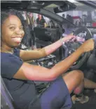  ?? ?? Patrice Levy-borland, financial systems analyst — NCBJ, checks out the interior of the all-new 2023 Kia Sportage.