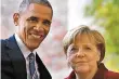  ?? FOTO: DPA ?? Im November besuchte Obama offiziell die Kanzlerin in Berlin, jetzt kommt er als Ex-Präsident.