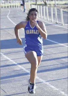  ?? PHOTO AARON BODUS ?? Brawley sophomore Jaasiel Contreras heads for home. Contreras won the girls varsity race at the season’s first IVL meet by a margin of 42 seconds.