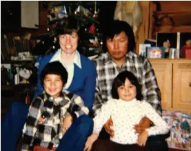  ??  ?? aboveObed’s family in Nain, Nunatsiavu­t, in 1980.