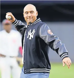  ?? POOL PHOTO BY KATHY WILLENS ?? Derek Jeter, who played 20 years for the Yankees and is a five-time World Series champion, will soon try his hand at the management side of baseball as an owner of the Marlins.