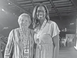  ?? ?? Shelby native and UNC women’s basketball legend Charlotte Smith, right, with her coach and Gastonia native Sylvia Hatchell during a 2022 event.