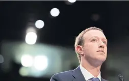  ?? TOM BRENNER/THE NEW YORK TIMES FILE PHOTO ?? Even Mark Zuckerberg, co-founder and CEO of Facebook, believes regulation of the social-media industry is inevitable.