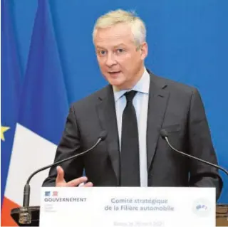  ?? AFP ?? El ministro francés de Economía y Finanzas, Bruno Le Maire