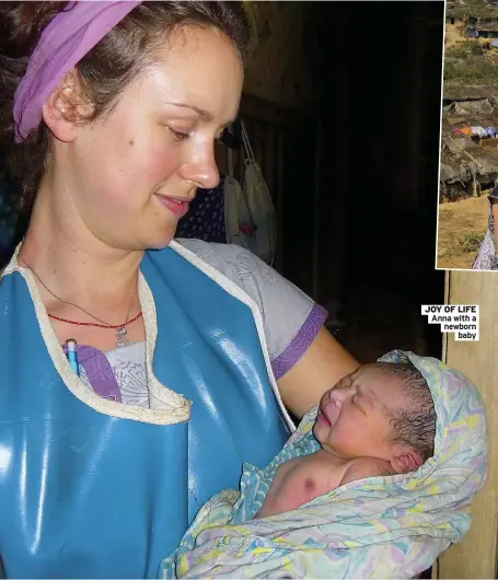  ?? ?? JOY OF LIFE Anna with a newborn
baby