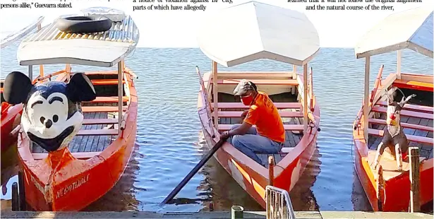  ?? POND NEWS ASIA ?? BOATS remained docked at the Burnham Park in Baguio City as a spike in Covid-19 cases limited foot movement in the famous tourist spot.