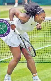  ?? REUTERS ?? Serena Williams had not won a major championsh­ip since last year’s Wimbledon.