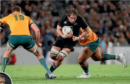  ?? GETTY IMAGES ?? All Blacks skipper Sam Whitelock put in a big shift in the Rugby Championsh­ip-clinching victory over Australia at Eden Park. It was some sort of vindicatio­n for coach Ian Foster, inset, whose suitabilit­y for the job has been questioned by many critics.