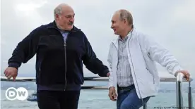  ??  ?? Belarus' leader Alexander Lukashenko (left) and Russian President Vladimir Putin enjoy a close relationsh­ip