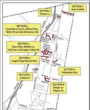  ?? Contribute­d graphic ?? The City of Torrington will reconstruc­t these roads from mid-June to October.