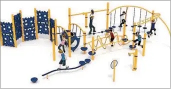  ?? SUBMITTED PHOTO ?? A rendering of the new playground equipment being donated to Stonehurst Hills Elementary School in Upper Darby. The National Associatio­n of Elementary School Principals will help construct the playground in July as a service day project during annual...