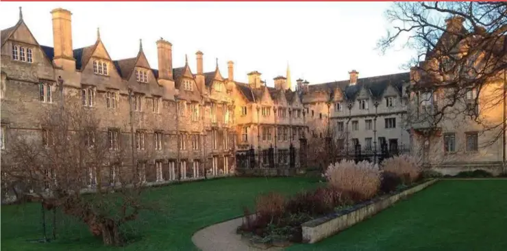  ??  ?? Merton College at Oxford University was establishe­d with a financial endowment in 1264, and the endowment has facilitate­d centuries of scholarshi­p, learning and teaching.