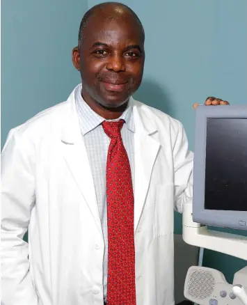  ??  ?? Dr. Victor Akinsooto, a gynecologi­st, opened One Fertility in the Deer Ridge business park last December.