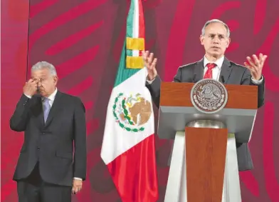  ?? ROBERTO HERNÁNDEZ ?? López-Gatell informó que México ya está transitand­o a un estado endémico