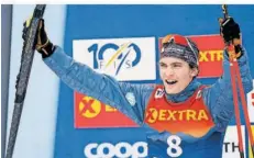  ?? FOTO: BERGELD / BILDBYRAN/IMAGO IMAGES ?? Der Allgäuer Friedrich Moch durfte nach einer grandiosen Leistung über Platz zwei bei der Tour de Ski jubeln.