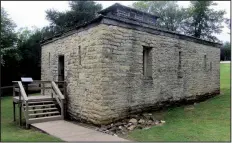  ?? Special to the Democrat-Gazette/MARCIA SCHNEDLER ?? The limestone jail built in the 1870s is part of Powhatan Historic State Park.