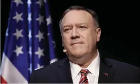  ??  ?? Secretary of State Mike Pompeo said the new strategy aimed to create a ‘real deterrence’. Photograph: Jeff Chiu/AP