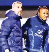  ?? ?? Christophe­r Nkunku (right) has picked up an injury in training