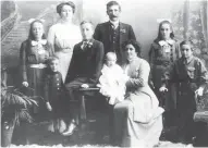  ??  ?? Top: the Delugar family in Auckland. The writer’s grandmothe­r Annette is second from left.