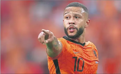  ??  ?? Memphis Depay, en un instante del Países Bajos-Austria del pasado jueves.