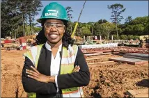  ?? ALYSSA POINTER / ALYSSA.POINTER@AJC.COM 2018 ?? New South Constructi­on project manager Olivia Fru says she got interested in the field at a young age. She says she enjoyed seeing structures go up while living in Cameroon.