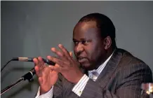  ?? ?? FORMER South African Reserve Bank Governor Tito Mboweni says a challenge for fiscal policy is that it needs to shift into investment and not just public sector wages and social grants. ‘Let us not waste the opportunit­y of the commodity tax windfall,’ he said. | Supplied