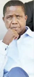  ??  ?? President Lungu