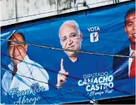  ?? ?? El “Amigo Fiel”, Luis Eduardo Camacho, candidato a diputado por el circuito 8-2, en San Miguelito.