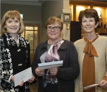  ??  ?? The Ray French sponsored competitio­n top three finishers at the New Ross Golf Club awards evening were: Marguerite Sutton (third), Ann Curtis (first) and Peggy Hill (second).