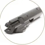  ??  ?? The beefy bolt is operated via the blowback system, which helps to reduce recoil.