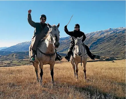  ??  ?? The ride was a 16-kilometre journey up the tussock-topped Cardrona plateau.