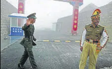  ?? AFP FILE ?? Indian and Chinese troops have been locked in a standoff in Doklam plateau since June, with China accusing India of preventing its soldiers from building a road in the disputed region.