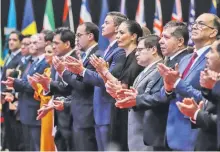  ?? ?? El presidente Santiago Peña participó en la jornada inaugural.