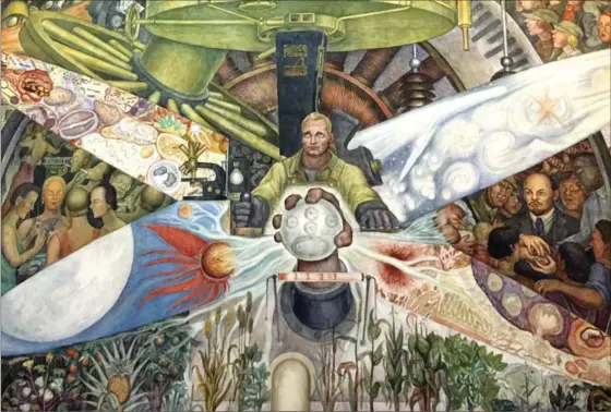  ?? KAVITA KUMAR, TNS ?? Diego Rivera’s famous and controvers­ial mural, Man, Controller of the Universe, can be found inside the Palacio de Bellas Artes. Originally created for the Rockefelle­r Center in New York, it was initially destroyed because of its portrayal of Communist...