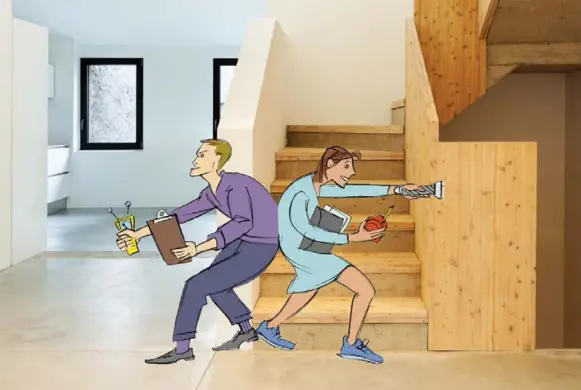  ?? ILLUSTRATI­ON BY RAFFI ANDERIAN/TORONTO STAR ?? A real estate agent says that visitors typically fall into one of five groups of people. The first is Captain Prepared and Supergirl: Couples who come armed with their own inspection tools.