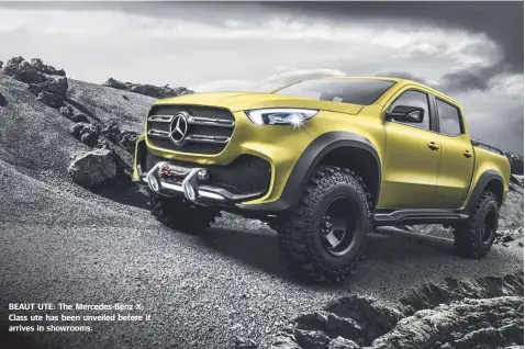  ??  ?? BEAUT UTE: The Mercedes-Benz XClass ute has been unveiled before it arrives in showrooms.