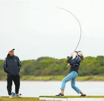 ?? Mattias Rosell / Special to The Chronicle 2018 ?? San Francisco’s Maxine McCormick, shown competing at the World Casting Championsh­ips in England last year at age 14, has been recognized by the California Outdoors Hall of Fame.