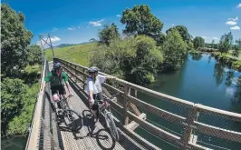  ?? ?? Deemed one of the country’s “great rides”, the Hauraki Rail Trail has pumped millions annually into the local economy.