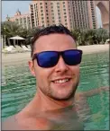  ??  ?? LOST JOB: Jamie Harron relaxing in Dubai before his arrest