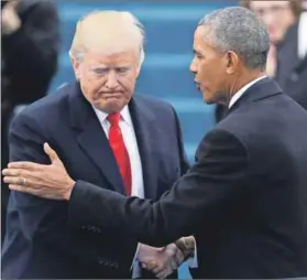  ??  ?? Irrational quest: US President Donald Trump is determined to undo the policies of his predecesso­r Barack Obama. Photo: Carlos Barria/Reuters