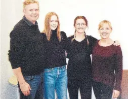  ?? COURTESY EMILY O’BRIEN ?? Emily O’Brien, second from left. She calls her family her “life support.”
