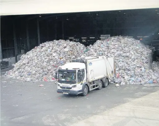  ??  ?? Bryn Pica recycling centre – as record numbers of people recylced across Rhondda Cynon Taff this Christmas